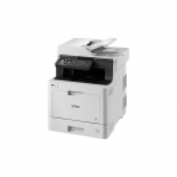 DCP-L8410CDW Appareil multifonction laser couleur professionnel 3-en-1 WLAN avec duplex - L'image montre l'appareil avec accessoires optionnels*